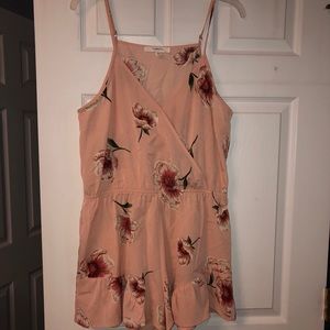 Pink Floral Romper
